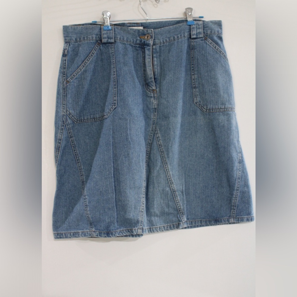 Christopher & Banks Denim Skirt Color: Demin Size: 12